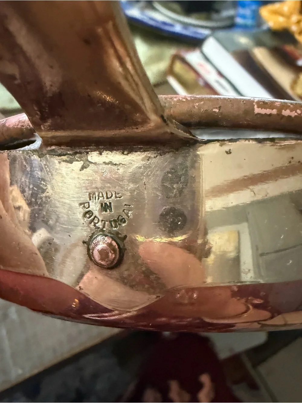 Copper-Tone Stainless Interior Fry Pan with Long Handle